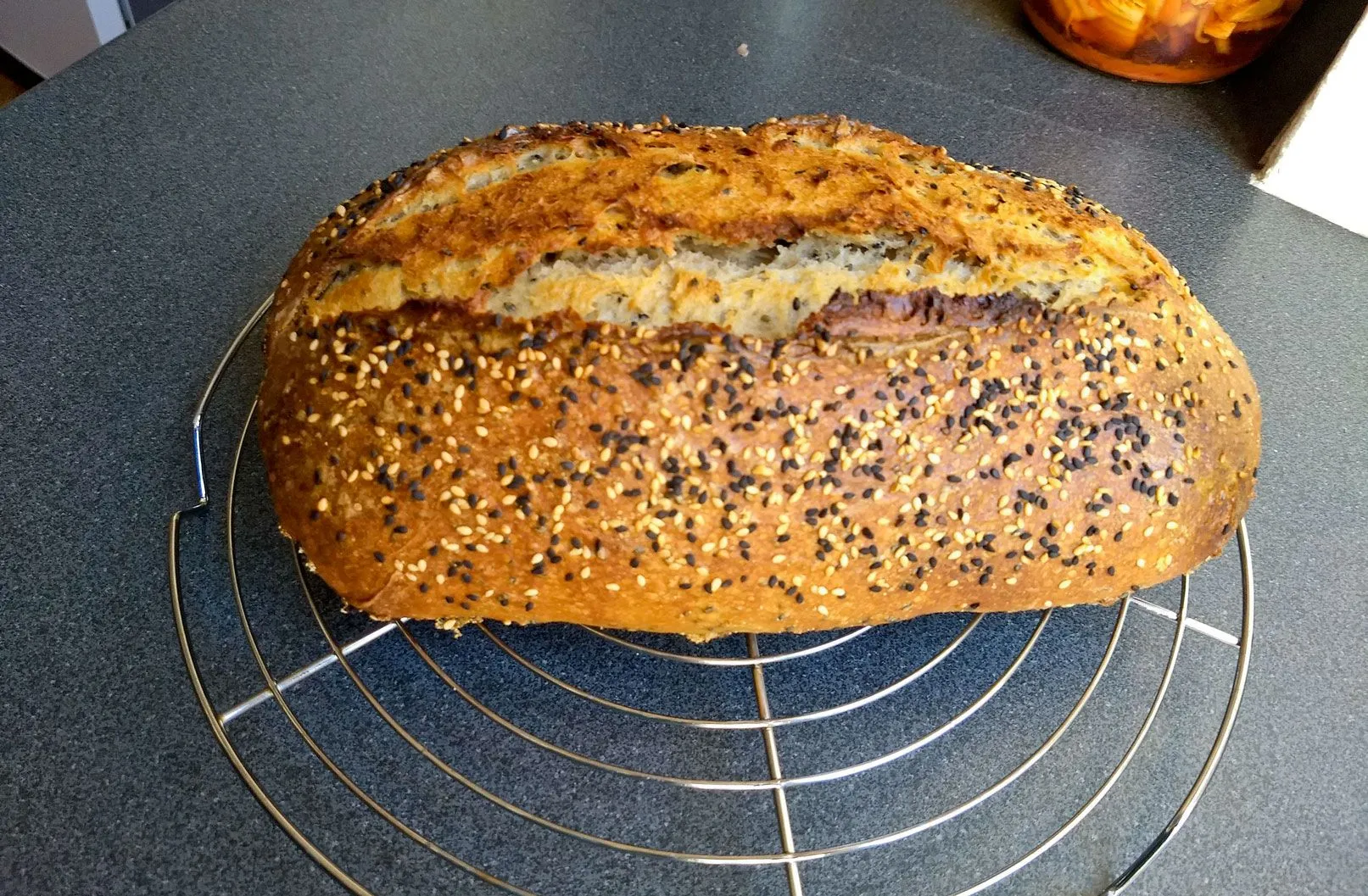 Chia Sesame Bread (Wheat Sourdough)